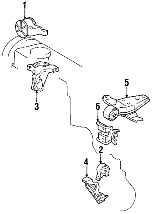Engine & Trans Mounting for 1995 Toyota Tercel #0