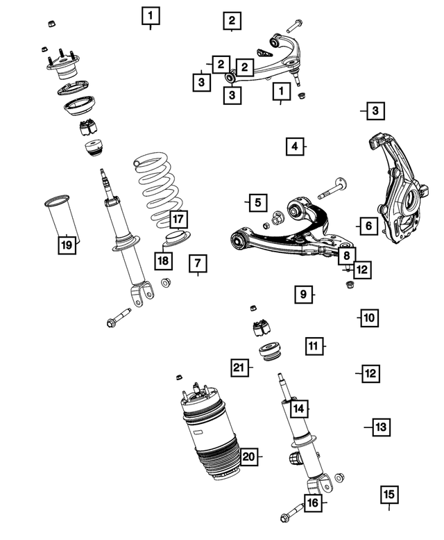 68423230AC - : Suspension Shock Absorber, Left for Mopar Image