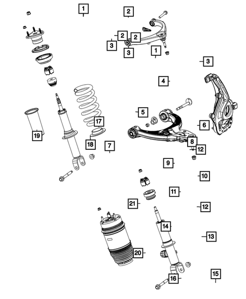 Front Suspension, Strut and Cradle for 2022 Jeep Grand Wagoneer #0