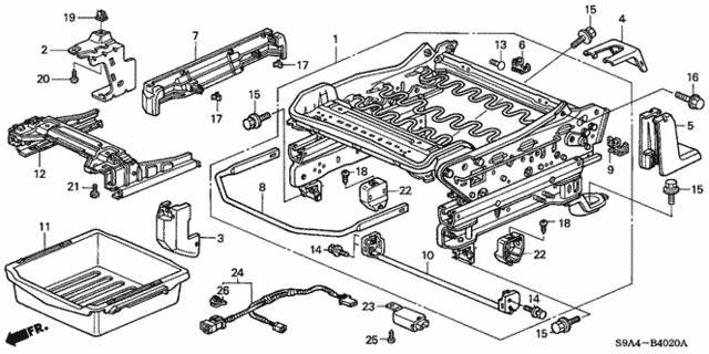 Front Seat Components (R.) (1) for 2003 Honda CR-V #0