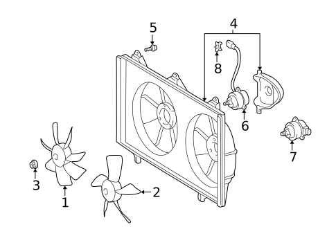 Cooling Fan for 2002 Toyota Solara #0