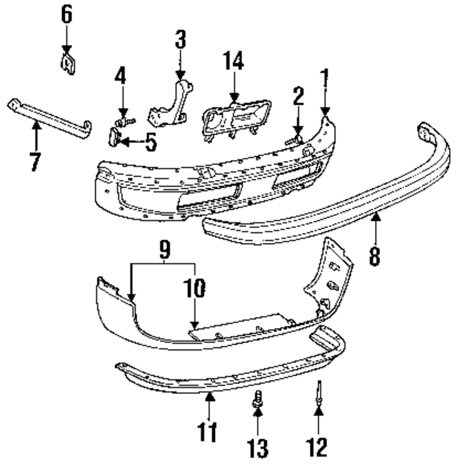 55076599AG - Body: Bumper for Mopar Image