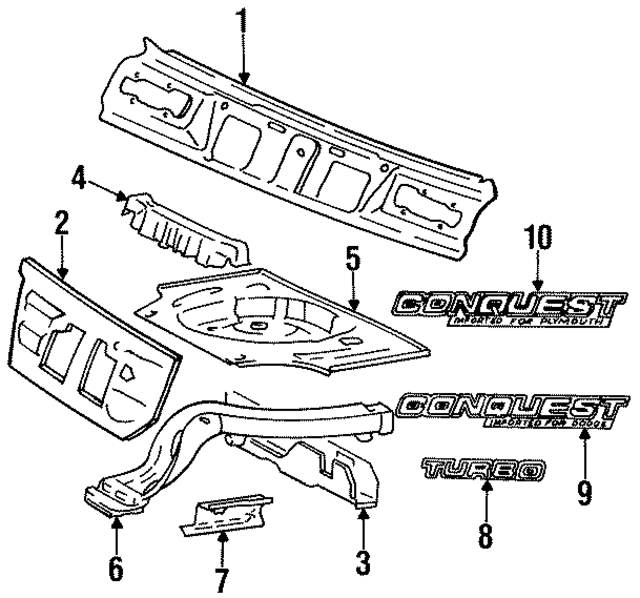 MB233473 - Body: Rear Body Panel for Mopar Image