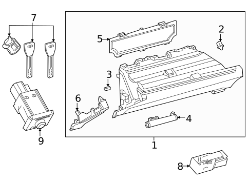 Glove Box for 2025 Toyota Mirai #0