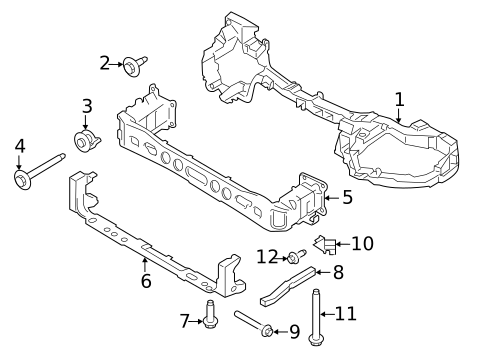 Radiator Support for 2017 Ford Transit Connect #0