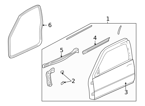Door & Components for 2003 Oldsmobile Alero #0