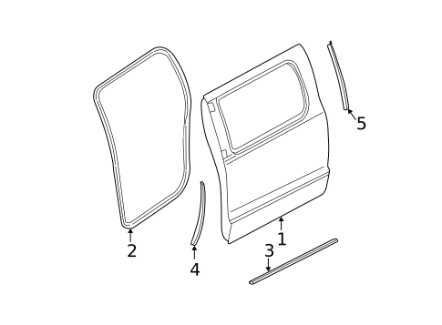 Door & Components for 2004 Dodge Dakota #1