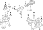 508503K0H21 - Engine: Trans Mount for Honda: Civic Image