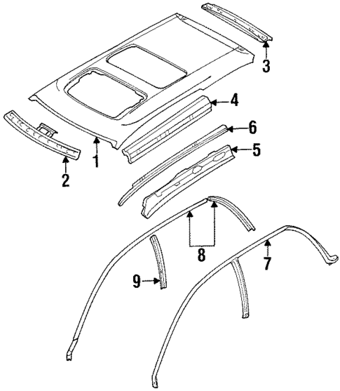 Roof & Components for 1999 Subaru Legacy #1