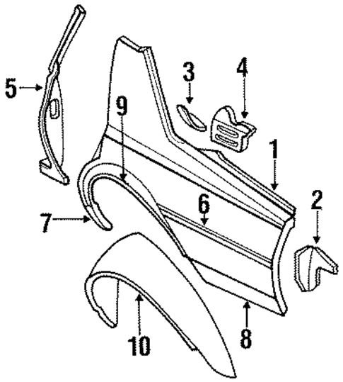 Exterior Trim - Quarter Panel for 1984 Buick LeSabre #0