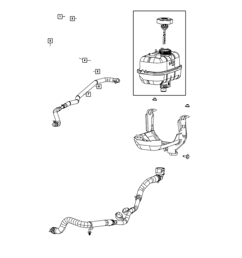 Engine Coolant Reservoir (Bottle) for 2020 Jeep Wrangler #1