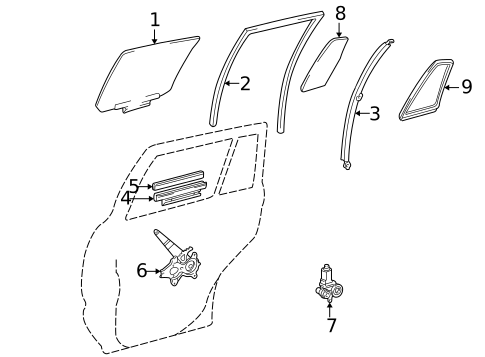 Rear Door for 2002 Toyota Highlander #2