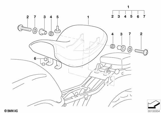 7119900884 - Seats and Seat Bench: Fillister-Head Screw - M6X20-A2-70 for BMW-Motorrad Image