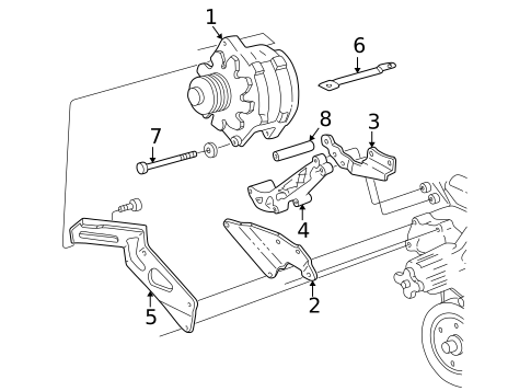Alternator for 1999 Dodge Ram 2500 Van #0