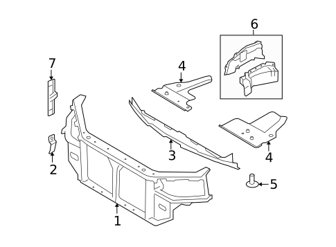 Radiator Support for 2010 Hyundai Azera #0