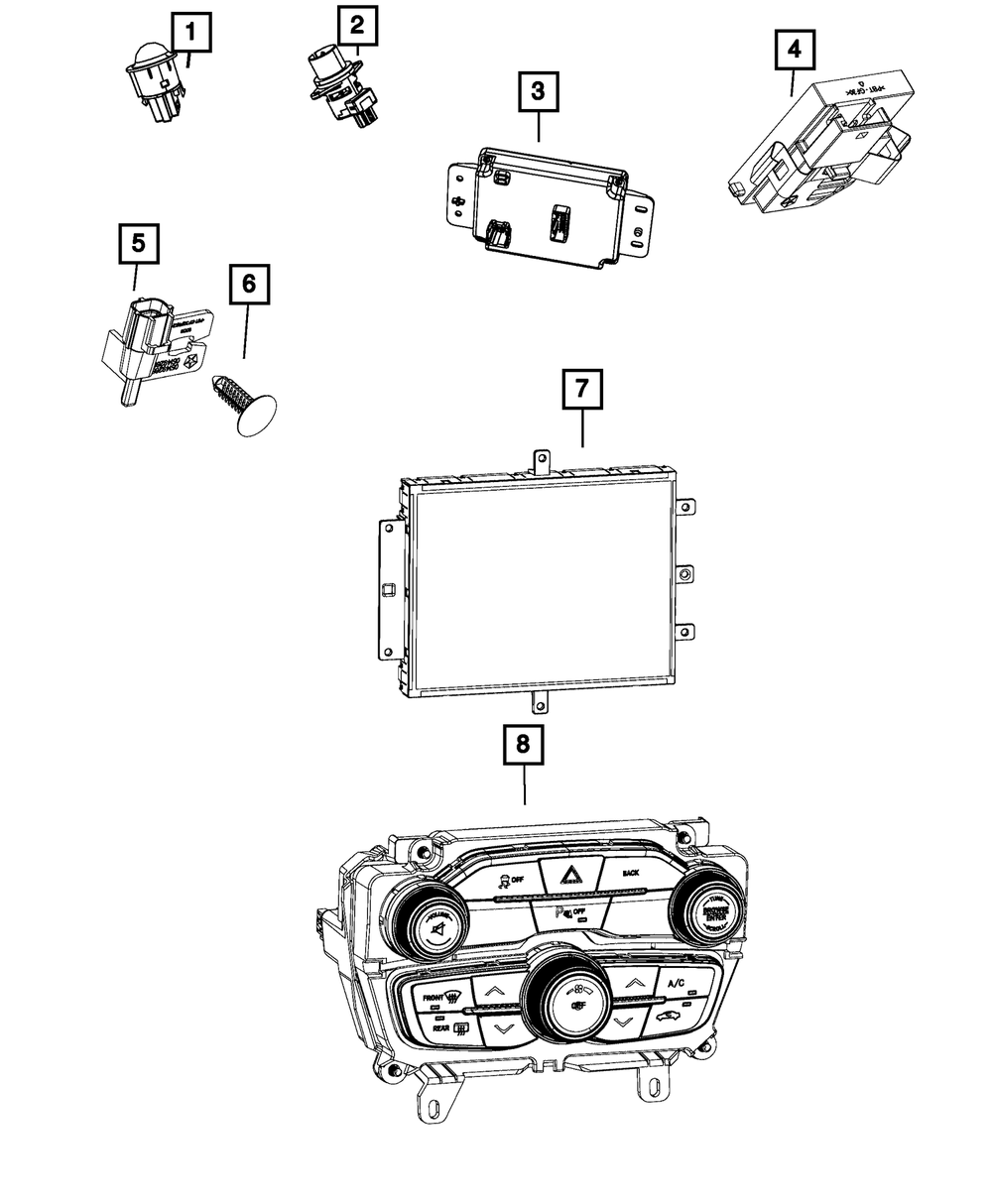 Vehicle Feature Controls Center Stack - Mopar (6CX91DX9AB)