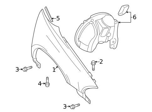 Fender & Components for 2000 Chrysler Concorde #0