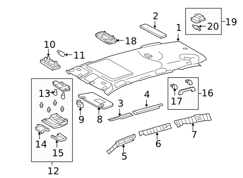 Interior Trim - Roof for 2009 Toyota RAV4 #1