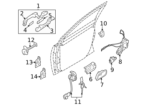 Front Door for 2008 Hyundai Accent #0