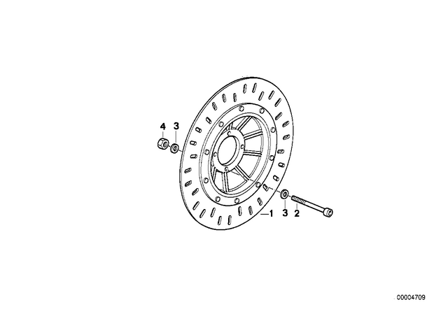 34112316070 - : Right Floating Brake Disc for BMW-Motorrad Image