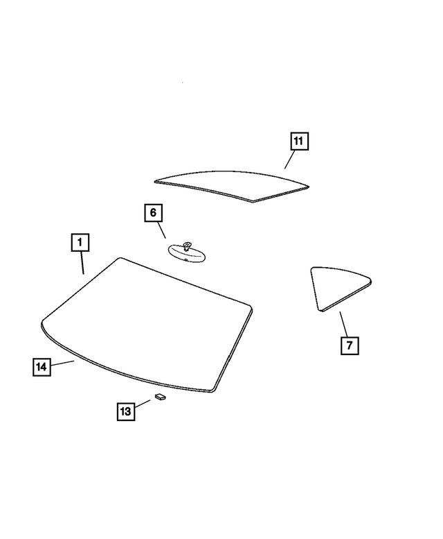 « 5097475AA – Body Sheet Metal Except Doors : Pare-brise pour Mopar Image »