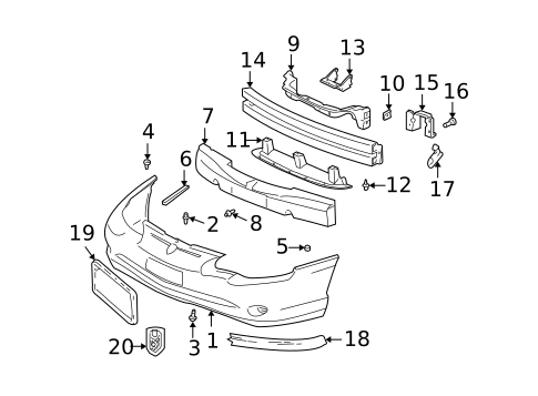 Bumper & Components - Front for 2005 Chevrolet Monte Carlo #0