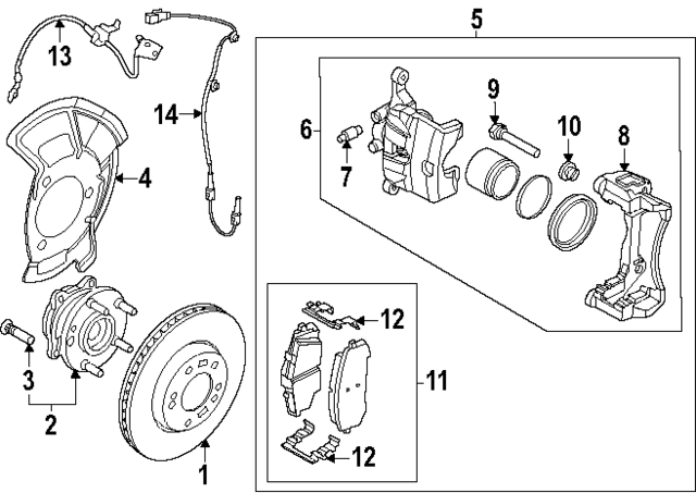 58101GGA00 - : Brake Pads for Kia Image