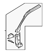 80A809202STL - Body: Hinge Pillar Reinforced for Audi Image image