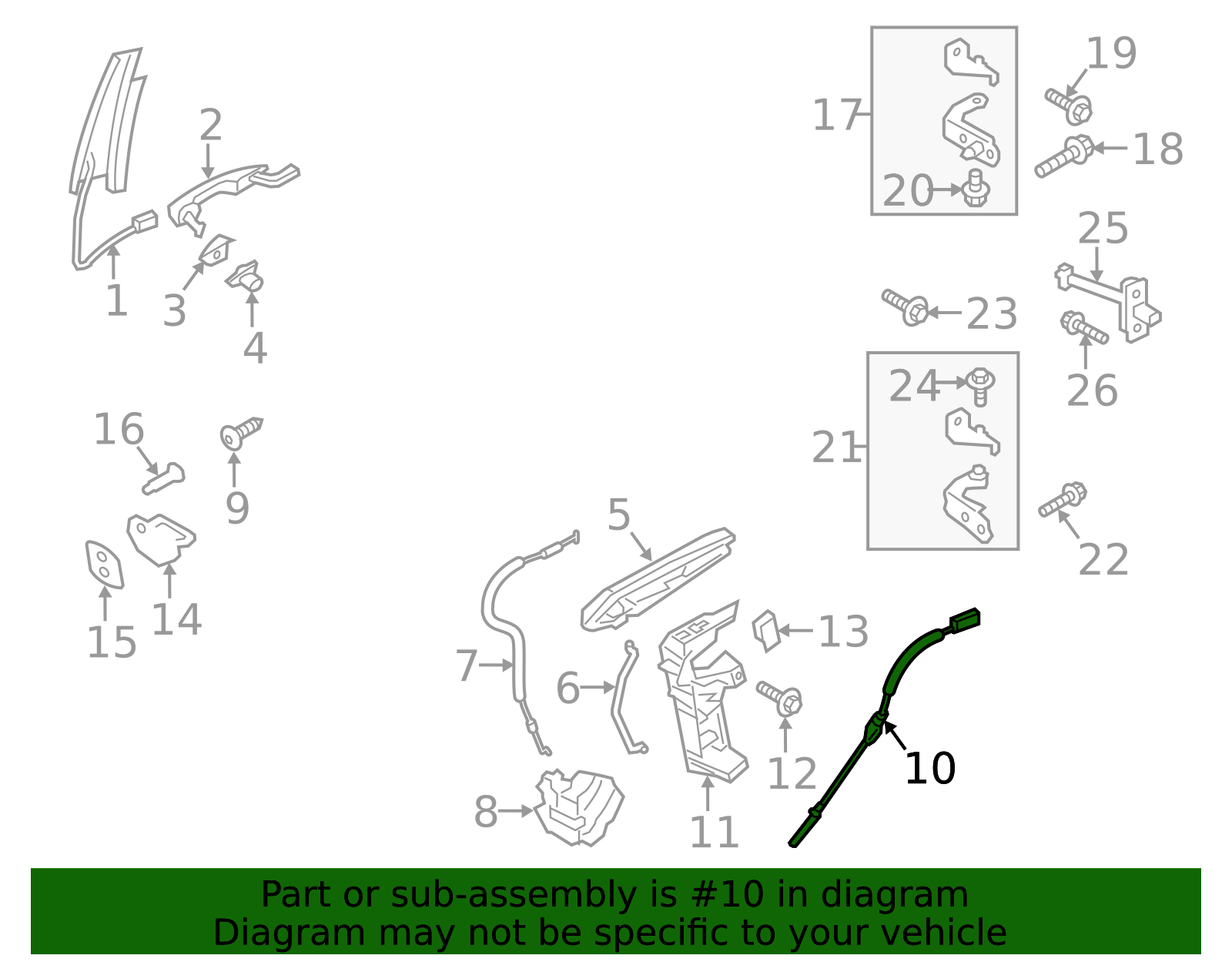 2013-2020 Ford Lock Cable DS7Z-54221A00-A | TascaParts.com