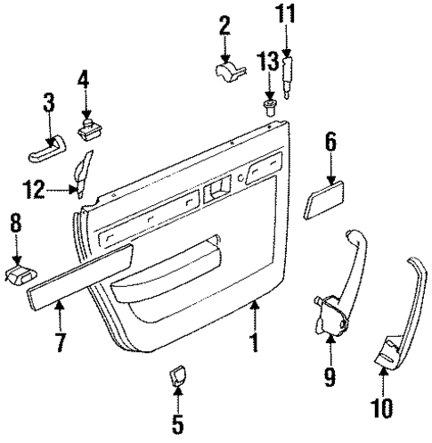 Interior Trim - Rear Door for 1994 Audi 100 Quattro #0