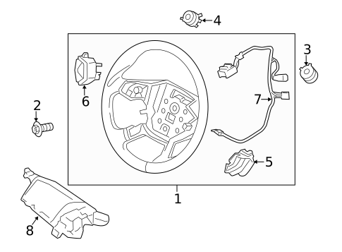 Steering Wheel & Trim for 2016 Ford Escape #0