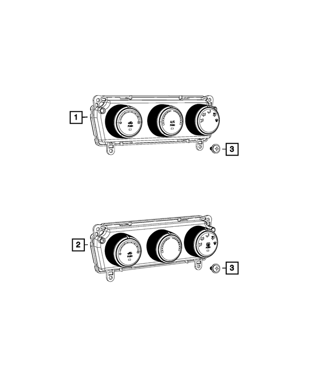 7RB64LXFAB - Electrical: A/c And Heater Control for Ram: ProMaster 1500, ProMaster 2500, ProMaster 3500 Image