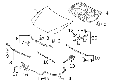 Hood & Components for 2014 Mazda 5 #0