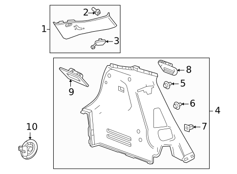 Interior Trim - Quarter Panels for 2022 Chevrolet Bolt EUV #0