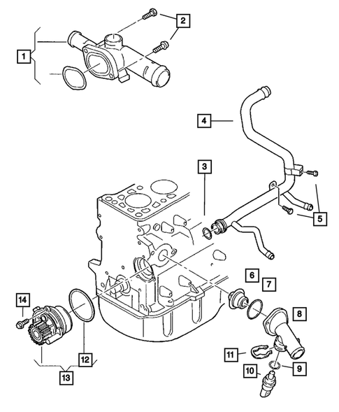 Water Pump and Related Parts for 2007 Jeep Patriot #1