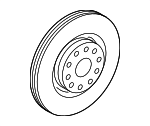 5C0615301E - Brakes: Disc Brake Rotor for Volkswagen Image
