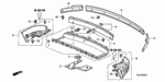 74627S2A000 - Interior/Bumper: INSULATOR, FUEL HOUSING for Honda Image