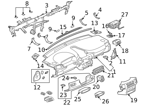 Instrument Panel for 2010 Mitsubishi Endeavor #0