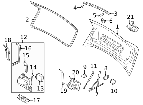 Lid & Components for 2003 Volvo S80 #0