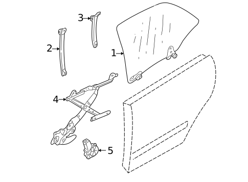 Glass, Windows & Related Components for 2005 Subaru Forester #0