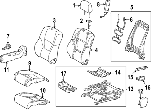 Passenger Seat Components for 2024 Toyota Tundra #1
