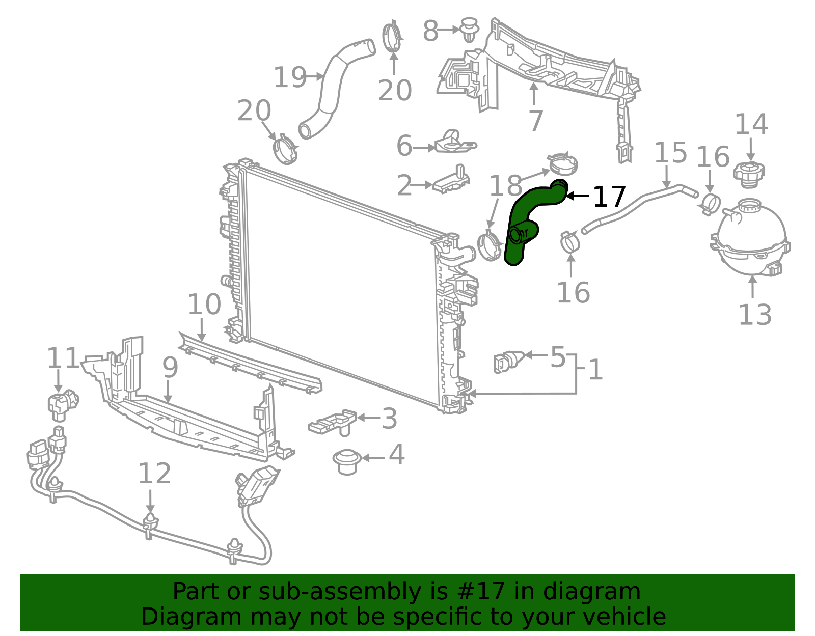 2016-2025 Chevrolet Upper Hose 85135096 GM | GMPartsDirect.com