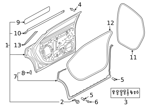 Door & Components for 2024 Audi A8 Quattro #1