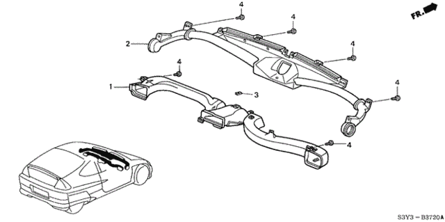Duct for 2002 Honda Insight #0