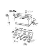BPH7F001AA - Electrical: Storage Battery for Chrysler: 200, 300, Town &amp; Country | Dodge: Challenger, Charger, Grand Caravan, Magnum, Ram 3500 | Jeep: Cherokee, Commander, Grand Cherokee | Ram: 1500, 2500, 3500, C/V Image