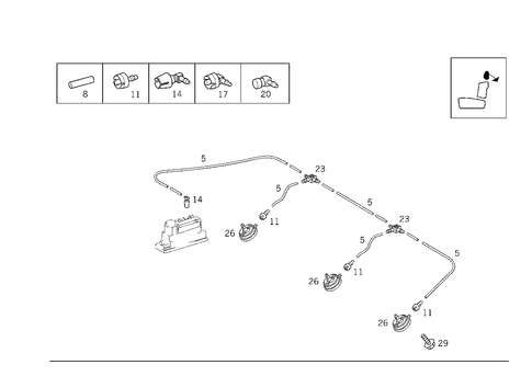 Rear Headrest Adjustment for 1994 Mercedes-Benz E420 #0