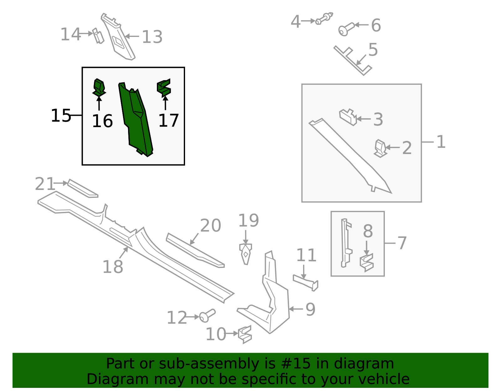 Lower Center Pillar Trim - Porsche (PAB-867-292-OU6)