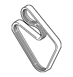 11287520072 - Cooling System: Power Steering Belt for BMW: 525i, 525iT, 530i Image