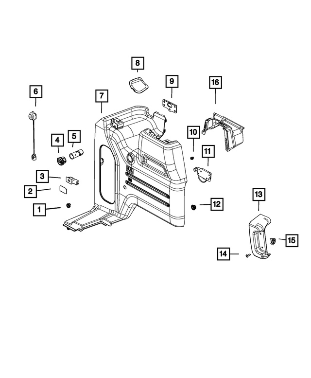 « 68284270AA – Interior Trim : Système D'alarme CÔne De RÉflecteur pour Mopar Image »