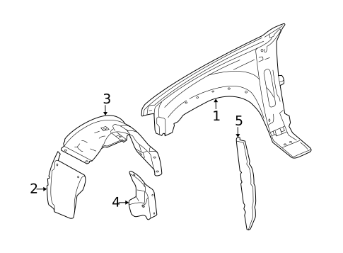 Fender & Components for 2005 Mercury Mountaineer #0